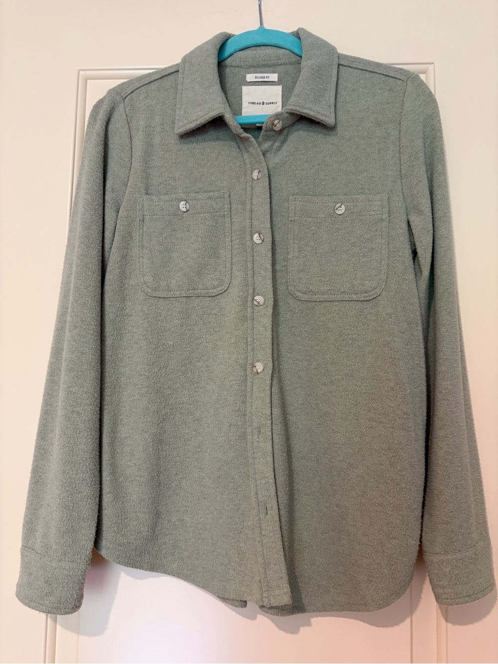 Thread & Supply Soft Sage Green Shacket Size S